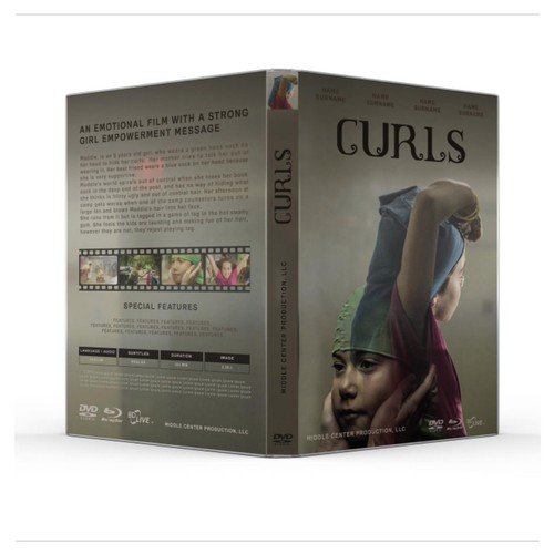 DVD case cover design for " CURLS " movie.