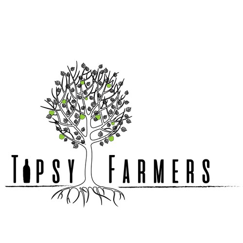 logo for apple growing farm for cider market