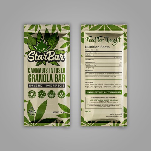 Cannabis Granola Bar Package