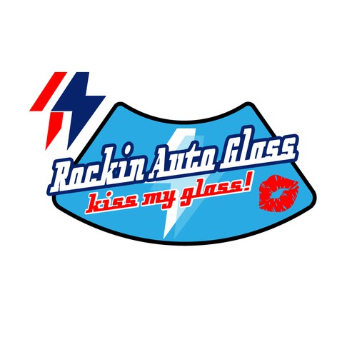 logo concept for auto glass-repair company