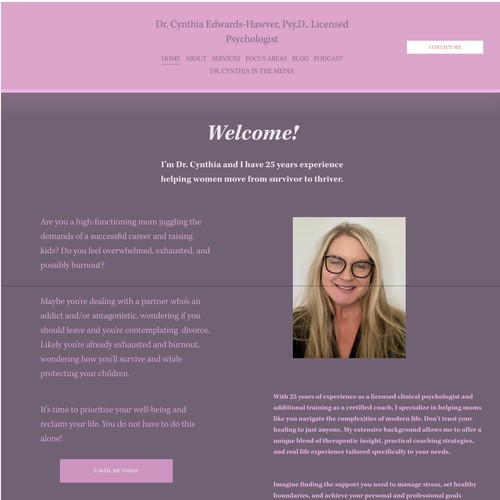 Optimisation of Dr Cynthia Hawver