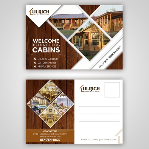 Cabin Postcard Design