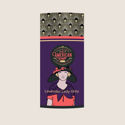 Label design for Jazz Age tea brand