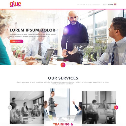 Homepage Design for Glue