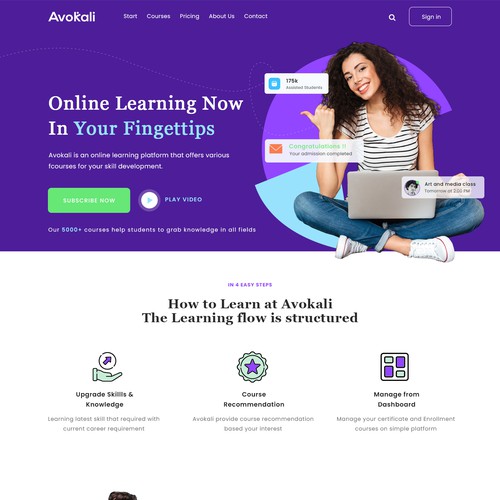 Modern design for online education