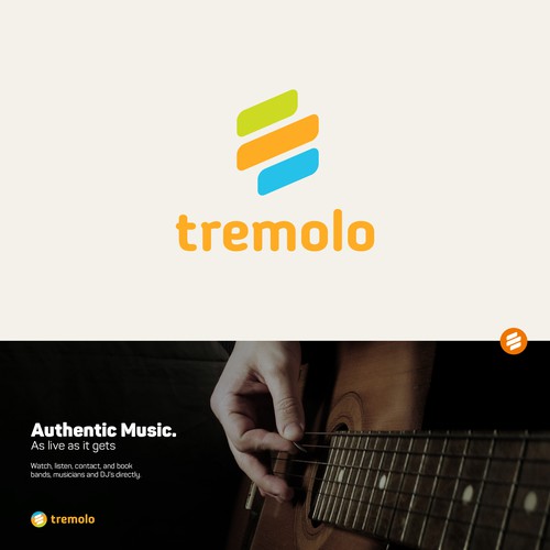 logo concept for 'tremolo' music website