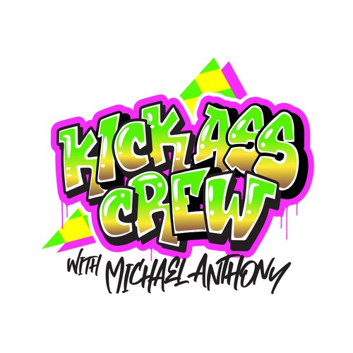 80s Retro Kick Ass Graffiti Style Logo