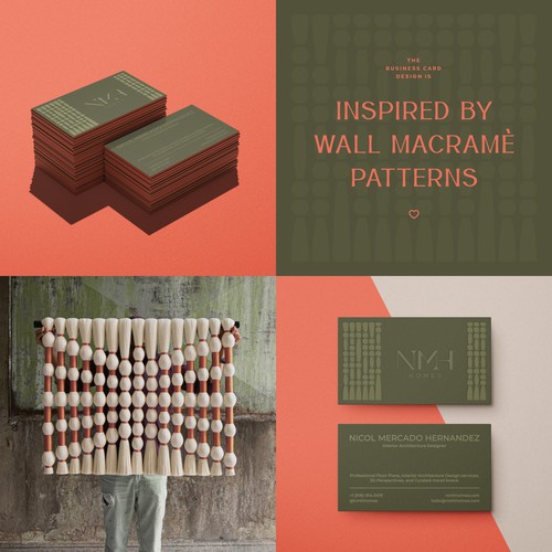 Logo and business card for NMH Homes.