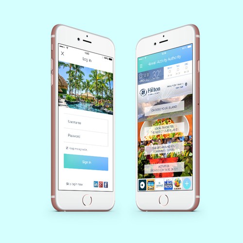 Tourism Hawaii App Design