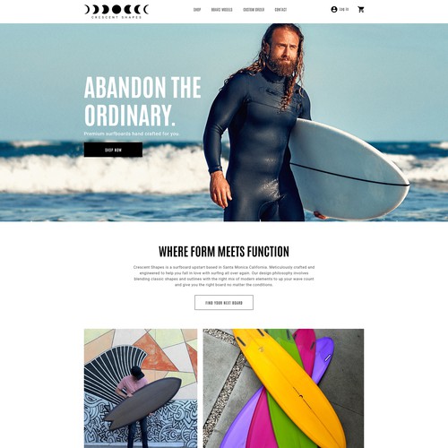 Surfboard Website Design