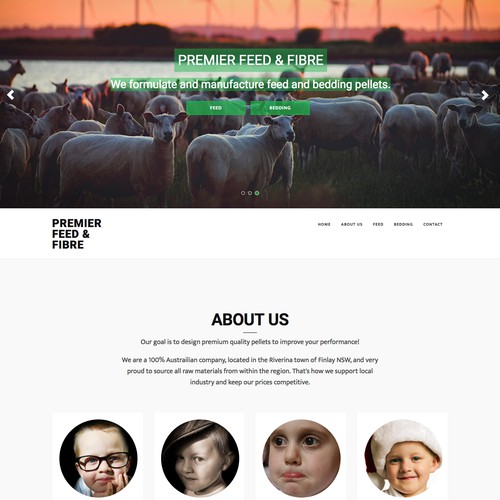 Simple responsive design for Agricultural Company