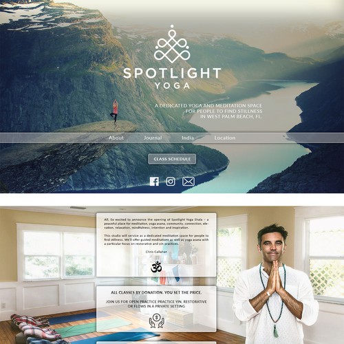 Yoga website concept