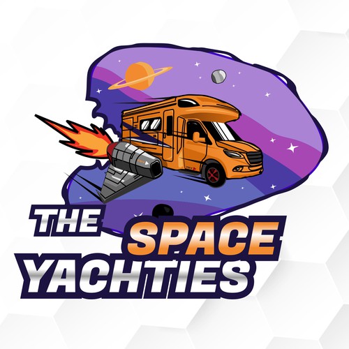 Illustration logo concept for The Space Yachties