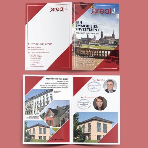 Flyer design for Areal4 Immobilien