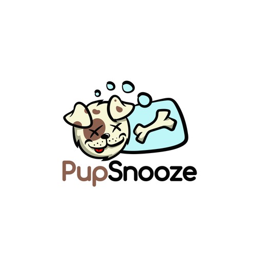 Cute puppy logo concept