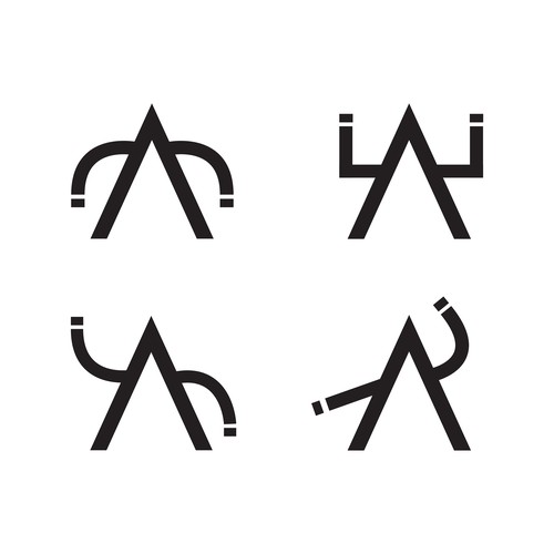 pack of logo glyphs for a fashion brand