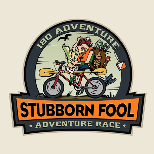Create a logo for the Stubborn Fool Adventure Race