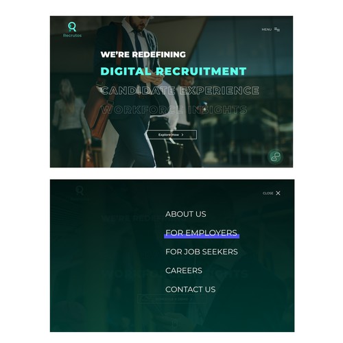 Landing Page for Digital Recruiting website