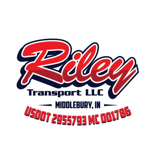 truck vinyl lettering for Riley transport LLC