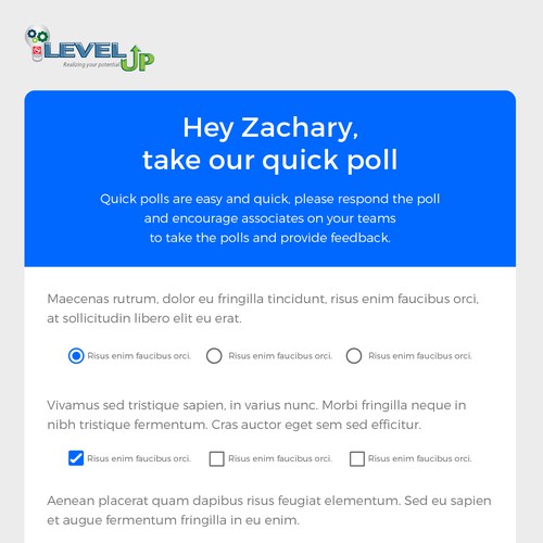 Email Design for LevelUp