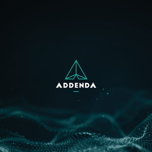 Futuristic logo for a blockchain business.