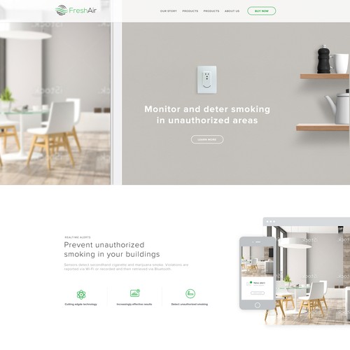 Website Design for Fresh Air Sensor