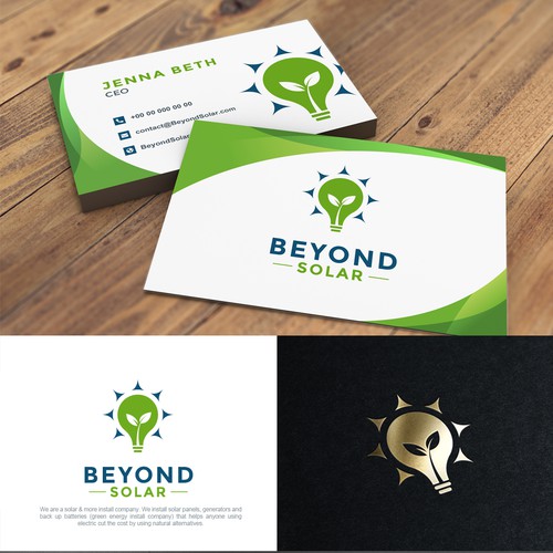 All you green energy lovers use your artistic minds to help us design our logo for Beyond Solar