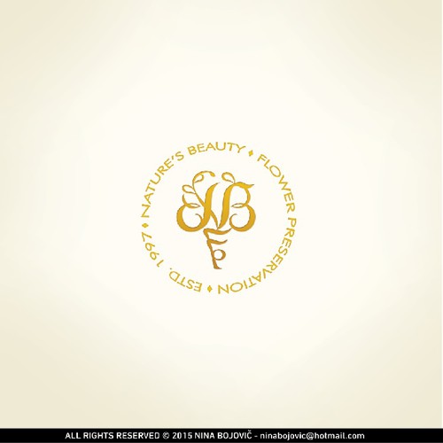 Luxurious logo for preservation of wedding bouquets co.
