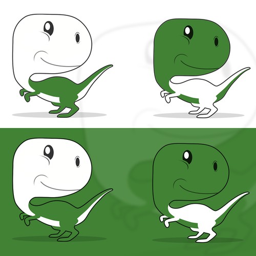 Cartoon dinosaur mascot