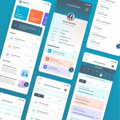 Seamless Employee Mobile App with Integrated AI Assistant