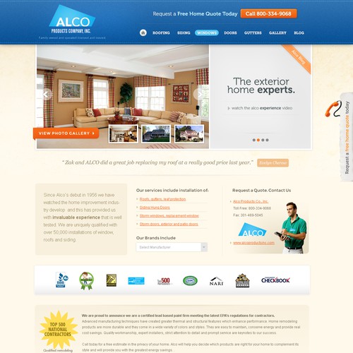 Create the new homepage for Alco Products