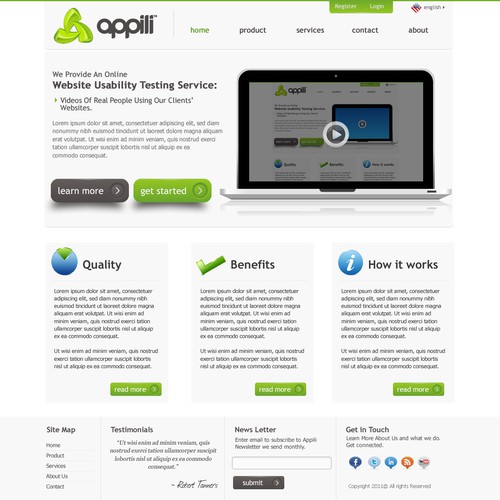 Appili needs a new website design
