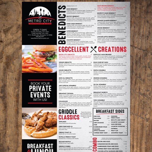 Metro City Restaurant Menu