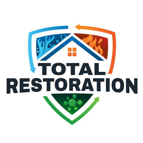 Logo design concept for a restoration company.