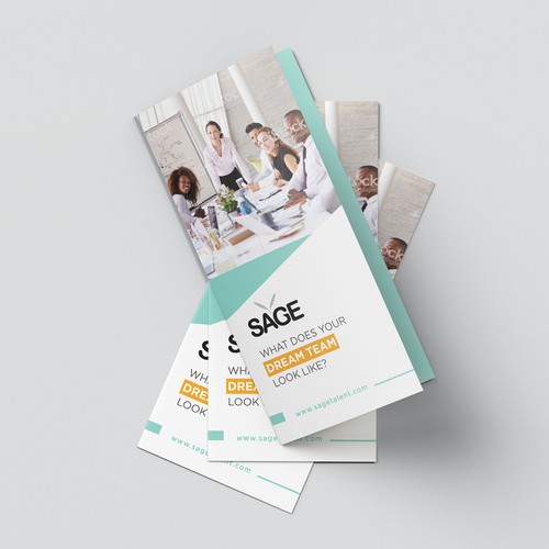 Design a modern, sleek brochure for Sage Talent