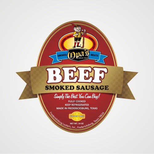 Help Opa's Smoked Meats with a new product label