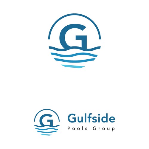 ‘Gulfside pools group’ logo design concept