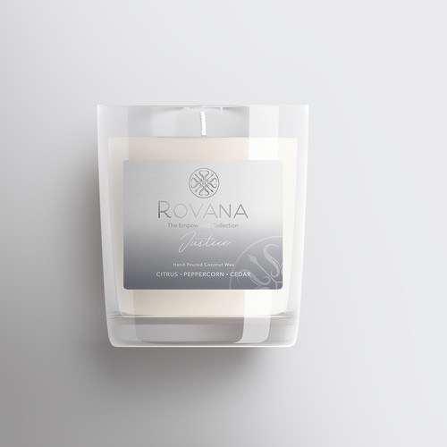 Product label for high-end candle collection
