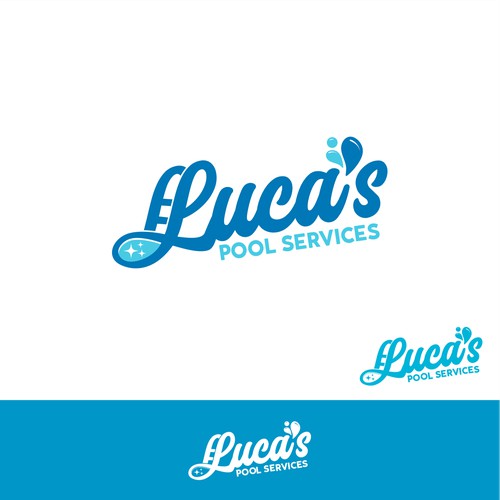 Logo for pool cleaning services