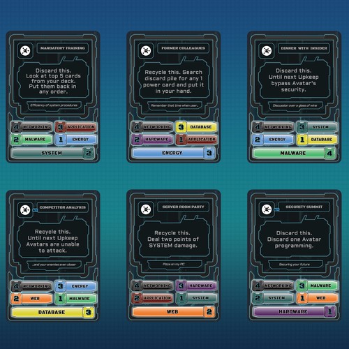 Graphic design for a card game