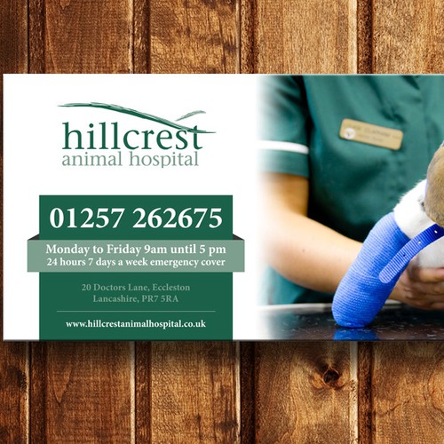 Create an eye catching banner for a Veterinary hospital.