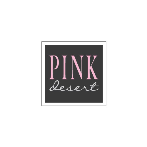 Logo design for Pink Desert, a women's trendy online clothing and swim shop!