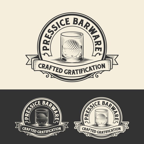 Rustic, Smokey, Vintage Masculine Logo For Barware
