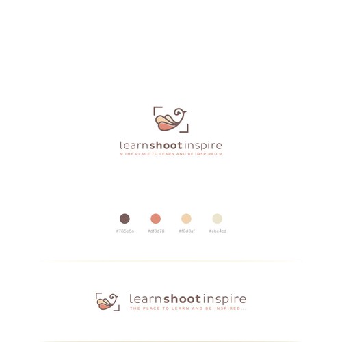 Simple fun logo Learn Shoot Inspire !