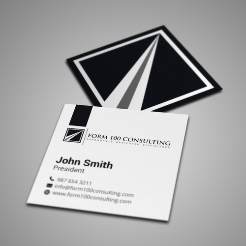 Square business card design 