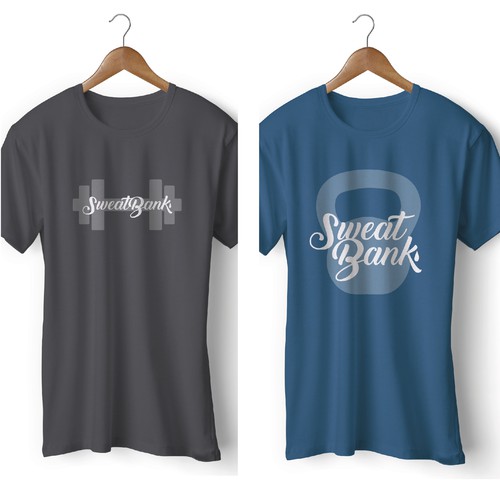 t-shirt application concepts for Sweat Bank