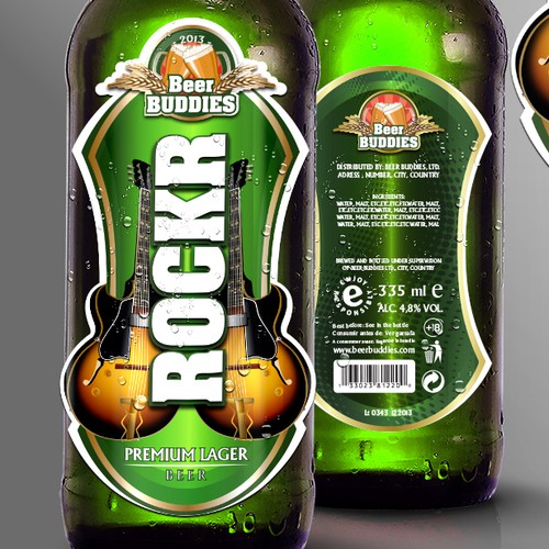 ROCKR brand label needed for a beer bottle