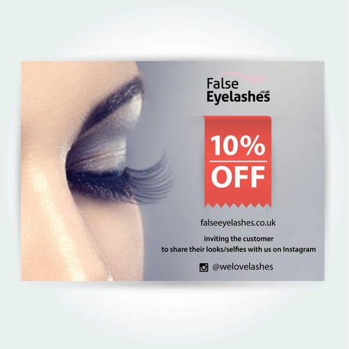 Design an A6 flyer for falseeyelashes.co.uk