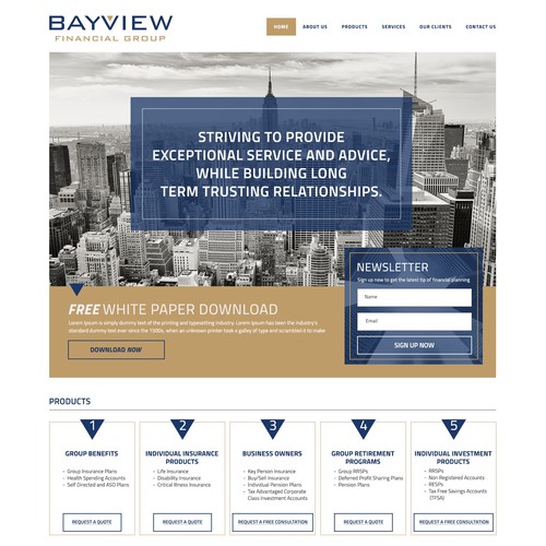 Website Design for Bayview Financial Group