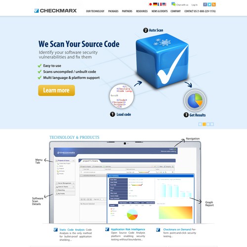 website design for Checkmarx